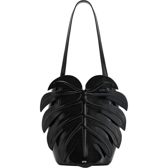 Women's Black Cecelia Leaf Shape Shoulder Bag - Picture 1 of 4